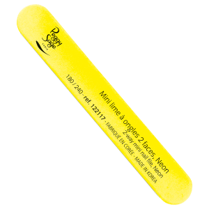Mini lima para uñas fluo yellow
