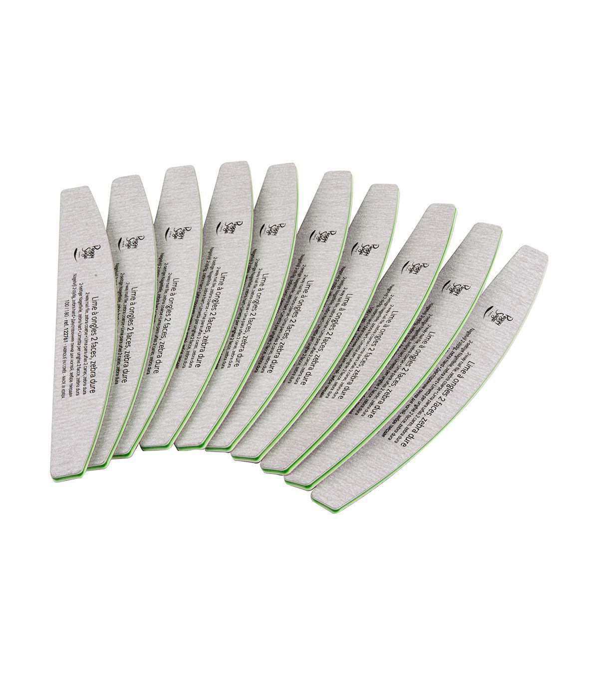 Lote 10 limas para uñas 2 caras, zebra dura 100/180 - Imagen 3