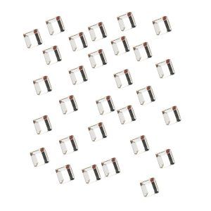 28 strass para uñas cuadradas plata 2 mm