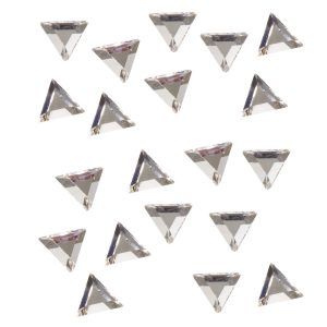 20 strass para uñas triangulares plata 3 mm
