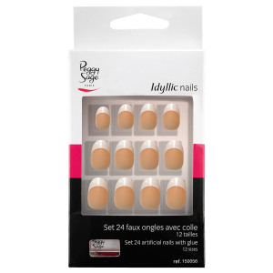 Set 24 uñas artificiales Idyllic nails - French stiletto
