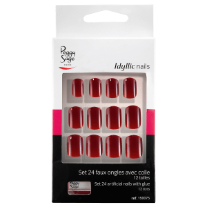 Set 24 uñas artificiales Idyllic nails  - red