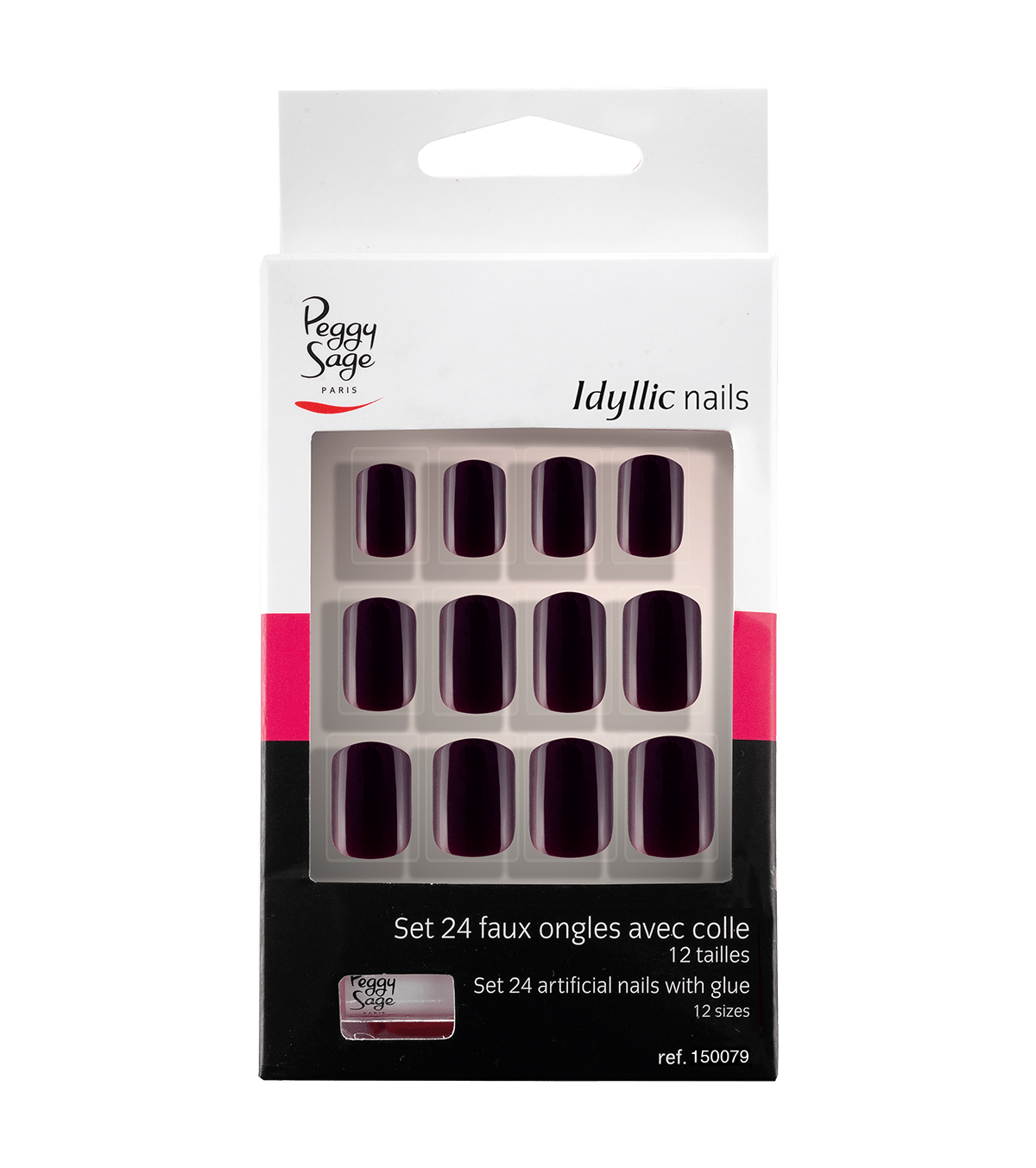Set 24 uñas artificiales Idyllic nails - plum