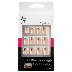 Set 24 uñas artificiales Idyllicnails shiny flower
