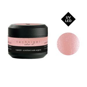 Gel UV/LED color para uñas scintillant nude argent 5 g