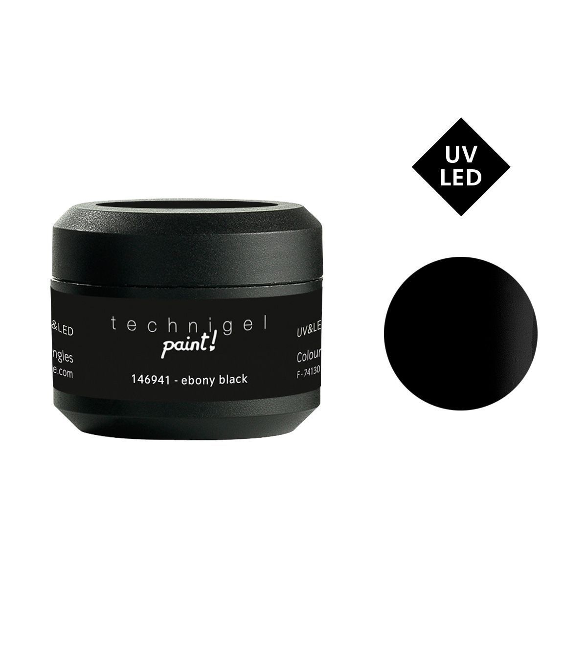 Gel de color paint ebony black para uñas UV/LED 5 g