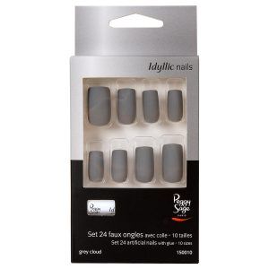 Set 24 uñas artificiales Idyllic nails - grey cloud