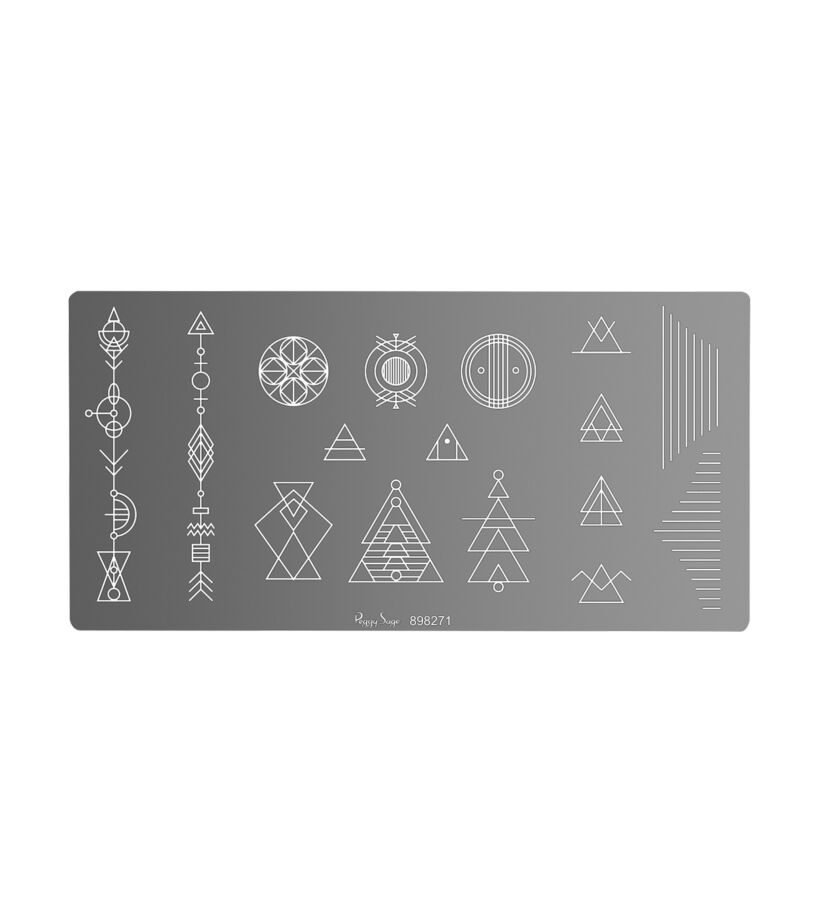 Placa de stamping nail art minimal