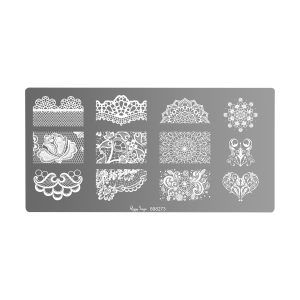 Placa de stamping nail art wedding