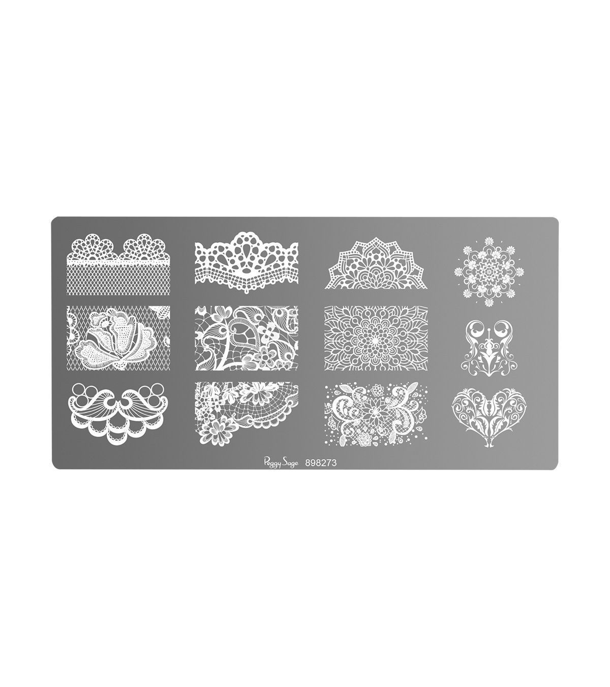 Placa de stamping nail art wedding