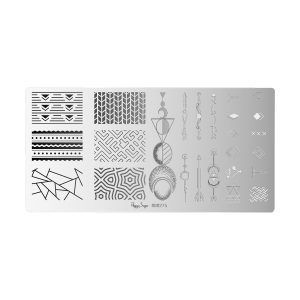 Placa de stamping nail art - Geometric