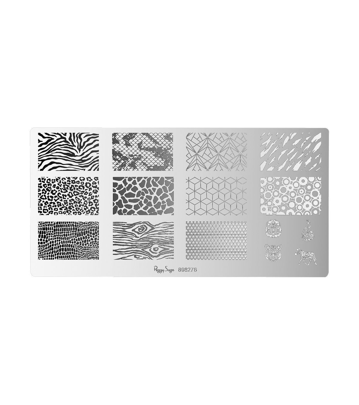 Placa de stamping nail art - Wildlife