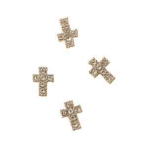 Cruces brillantes de strass - argent